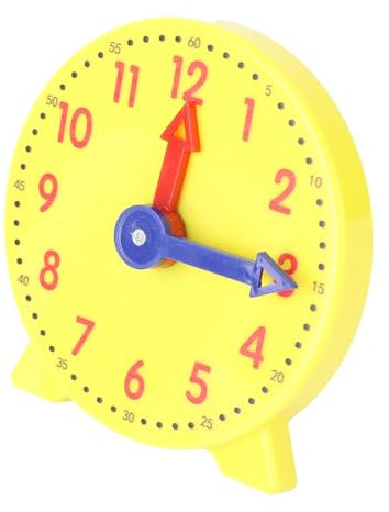 Toyvian Modelle Runde Uhr Stechuhr Lernen Tischuhr Modell rund um die Uhr Desktop-Lehruhr runden Zeiger Schüler