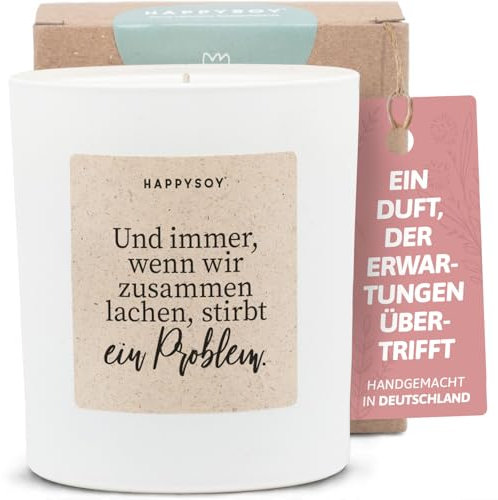 Geschenke für Kollegen - Duftkerze mit Spruch - Beste Arbeitskollegin, Abschiedsgeschenk, zum Abschied, Lieblingskollegin - Handgemachte Kerze - Sojawachs - Weiß