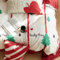 Lanqinglv Weihnachten Bettwäsche 200x220 Mädchen Kinder Rot Weiß Weihnachtsbaum Muster Babybettwäsche Kinderbettwäsche Bettbezug und 2 Kissenbezug 80x80cm mit Reißverschluss