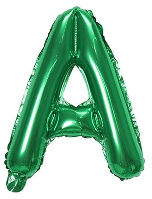 40cm Buchstabe Folienballon, Luftballon Feier Dekoration -grün-A,40cm