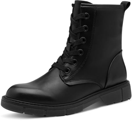 MARCO TOZZI Damen Stiefeletten zum Schnüren mit weichem Innenfutter Vegan, Schwarz (Black), 39 EU