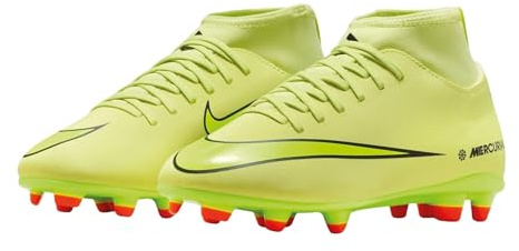 Nike Unisex Jr Superfly 10 Club Fg/Mg Fußballschuh, Limelight/Volt/Hyper Crimson, 32
