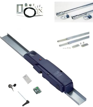 ECI ELETTROFORNITURE SOLID KIT AUTOMAZIONE 230V GARAGE PORTE BASCULANTI LARG MAX 2,7 M PESO MAX 10 KG/MQ ATTUATORE 550 BRACCI DRITTI 10561644 + 390563 + 736023 COPPIA TUBI TRASMISSIONE + KIT SBLOCCO