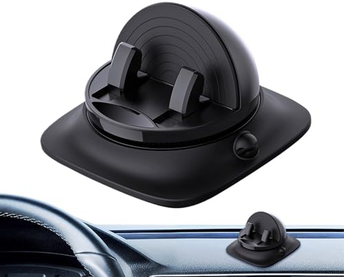 Soporte para Teléfono En Salpicadero del Coche | Soporte De Coche para Móvil con Organizador De Cable | Base Ajustable Antideslizante para Navegación Conducción Smartphone Tablet Viajes Largos