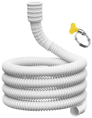 Dehumidifier Drainage Hose, Flexible Drain Hose with Cuttable Rubber Adapter and Connect Clamp, AC Hose Extension Kit for Air Conditioner, Dehumidifier, Washing Machine