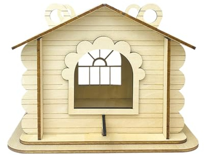 Rrlihjgu Vogelhäuser für den Außenbereich, sicheres Holzhaus für, rustikales Naturzubehör zur Vogelbeobachtung im Garten, Balkon, Terrasse, Hof und Park