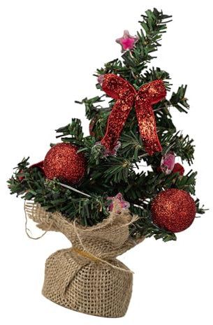 Albero di Natale da tavolo con luci a LED luminose accessori per la decorazione della casa ornamento da tavolo elegante regalo per le vacanze
