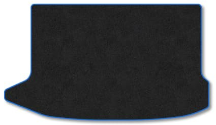Hyundai Kona (2017-2023) Carpet Boot Mat | Blue Edge Trim Tailored Fit Boot Liner Full Coverage Protection Accessories Easy Clean Anti Slip Made in the UK