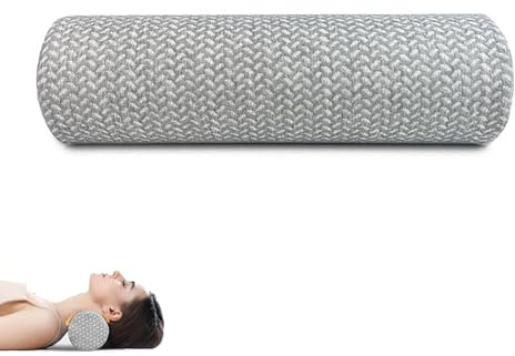 MAGIC SELECT Cuscino Cervicale Cilindrico. Cuscino per Gambe in Memory Foam con Fodera in Poliestere Lavabile. Cuscino Ergonomico per Collo, Gambe e Schiena. Ideale per Casa e Viaggio.