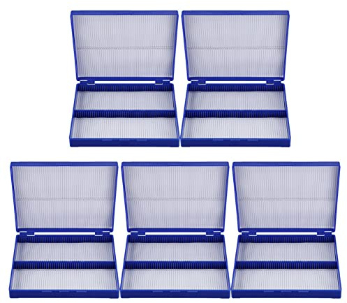 Dropfree 5X Royal Plastic Rectangle Hold 100 Microslide Slide Microscope Box