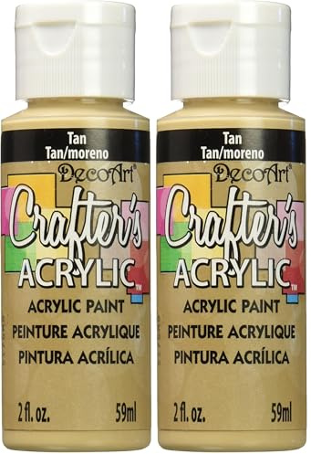 DecoArt Acrylic Paint, Tan, 59ml (Pack of 2)