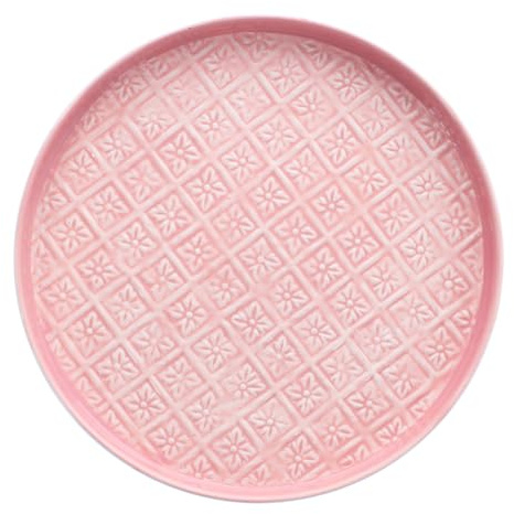 Round Enamel Trinket Tray (30cm) Pink, Large Room Decor, Candy Tone. | salt and pepper sets, salt shaker, pepper mill, condiment dispenser, kitchen table spice set, ground seasoning