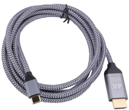 Fabater USB C to HD Cable 4K 60Hz TYPE C Cord Long Lasting Performance for Projectors and Cameras Black