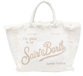 Saint Barth Mc2 Donna Borsa A Mano VANI001 Cotone Avorio Taglia Unica