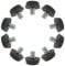 Sourcingmap M8 x 10 x 22mm Furniture Glide Leveling Feet Adjustable Leveler Floor Protector for Table Desk Cabinet Leg 10 Pack