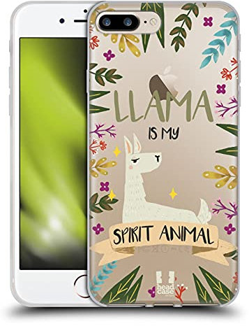 Head Case Designs Lama Seelen Tiere Abbildungen Gel Handyhülle Hülle [Militärischer Schutzgrad] Kompatibel mit Apple iPhone 7 Plus/iPhone 8 Plus