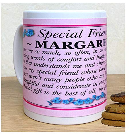 Taza personalizable con poema de amigo especial