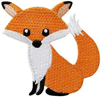 Mono-Quick Bügelbild Aufnäher Patch Applikation zum Aufbügeln Fuchs 5,0 x 5,5 cm