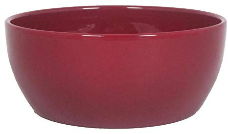INNA-Glas Keramik Blumenschale, Ø24,5cm, 9,5cm, weinrot - Pflanzschale/Übertopf Schale