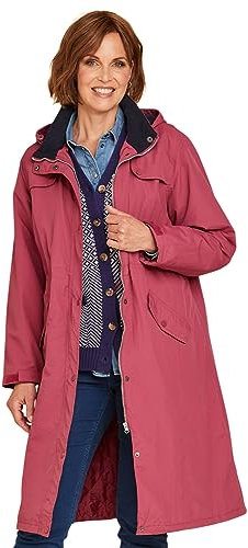 Chums Ladies Fleece Lined Waterproof Fabric Jacket 44 Inches Rose 22