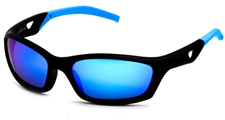 Kiddus Lunettes de Soleil Sport Enfant Garçon et Fille à partir de 6 Ans, UV400 CAT3, Protection 100% UVA UVB, Légères et Confortables, Sans BPA, Certifiées CE et ISO, Pour Vélo Running