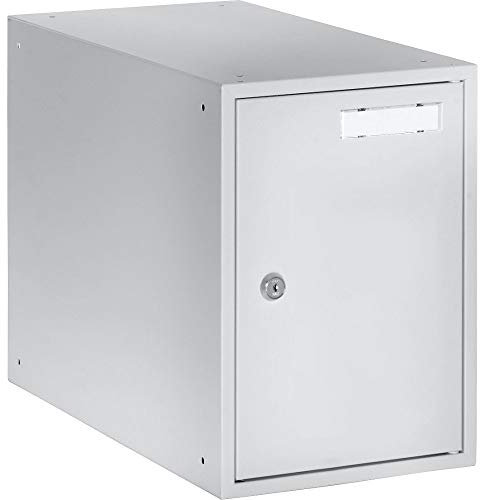 QUIPO Sluitvakkubus sluitvak | garderobekast | locker HxBxD 350 x 250 x 450 mm Corpus lichtgrijs/deuren lichtgrijs