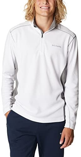 Columbia Klamath Range II Half Zip Fleece Pullover für Herren, White, City Grey