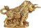 Desktop-Skulptur Stier Statue Ornamente Messing Feng Shui Tier Skulptur Handwerk Familie Wohnzimmer Schreibtisch Wohlstand Dekoration Geschenke