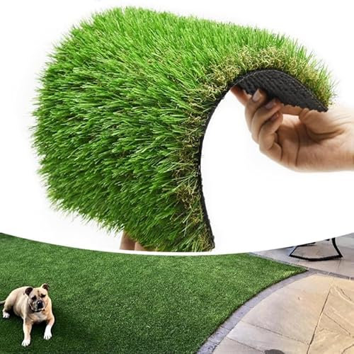 Cestavie Artificial Grass Rug 1.38 Thickness, 6x10 Feet Indoor Outdoor Fake Grass Carpet, Pet Turf for Dogs, Cats, Rabbits, Chicken, Easy Install and Clean with Good Drainage