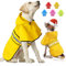 Weesiber Hunderegenmantel, Reflektierender Hund Regenmantel mit Leinenloch, wasserdichte Regenjacke Hunde Verstellbarer Hundeponcho Mit Kapuze (S, Gelb)