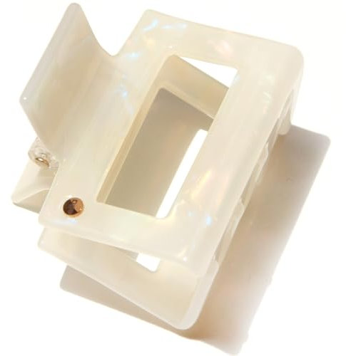 ella cases Freya - Pinza para el pelo mediana, redonda, nácar, multicolor, para mujer, para cabello grueso y fino, inastillable, de algodón y acetato sostenible