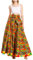 Sakkas 16317-2 - Asma Second Convertible Traditional Wax Print Maxirock mit verstellbaren Trägern - 213 - OS