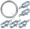 5 PCS Fence Wire Tensioners with 100 FT Galvanised Rope, Heavy Duty Fencing Line Wire Tightener, Garden Adjuster Cable Tensioner Ratchet Galvanised Cable Turnbuckle Strainers for Rope Fixed Fence