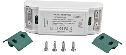 Dimmable LED Driver 24V 1A 24W Constant Voltage Transformer for Indoor LED Strip Lights and Low Voltage Lighting