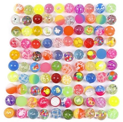 Bouncy Balls,24 Pieces Rubber Jumping Ball Assorted Colourful Bounce Balls Float On the Water Bouncing Balls High Bouncing Balls Party Bag Filler for Kids