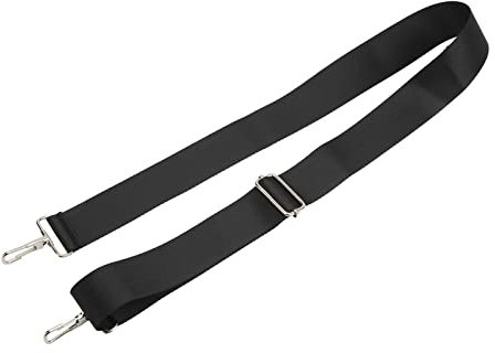 Nimomo Schultergurt Verstellbarer Nylon Schultertaschengurt 1m lang Doppelschnalle Anti-Rutsch-Ersatzgurt für Computertaschen Schwarz