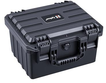 Lykus HC-2830 Wasserdicht Koffer mit anpassbar Rasterschaumstoff, Innengröße 28,2x22,2x16,6 cm, Geeignet für Elektronik und mehr