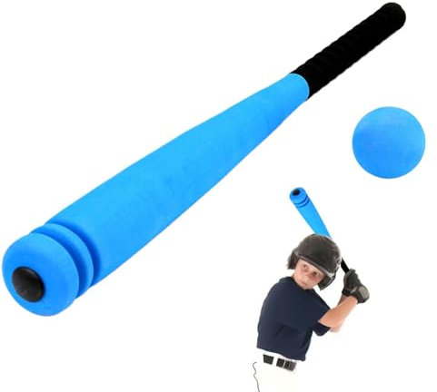 Baseballschläger Und Bällen, Schaumstoff Baseballschläger Softbaseball Set Für Kinder Anfängerübungen, Draußen, Park, Drinnen, 54cm