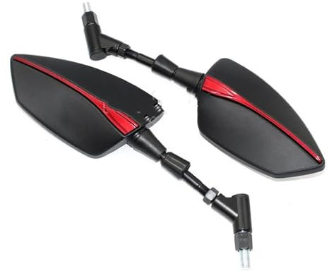 Motorrad Rückspiegel Spiegel Für Aprilia Für Tuareg 660 Für RSV4 RS660 Für Tuono 660 Für RSV1000/R Für Caponord 1200 Für Dorsoduro 750 Motorrad Rückspiegel Seite Spiegel Lenkerenden Spiegel(Rot)