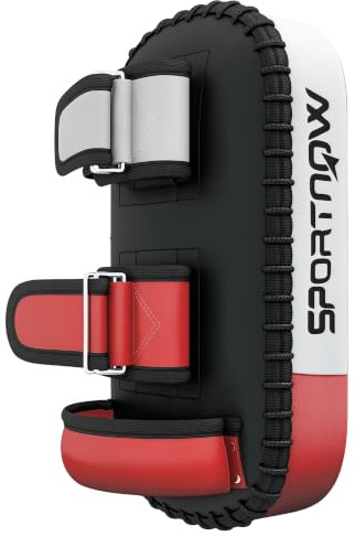 SPORTNOW Bouclier de Frappe, Coussin PAO de Boxe 38 x 20 x 18 cm Noir | Muay Thai, Karaté, Taekwondo, Kickboxing, Home Training, Protection