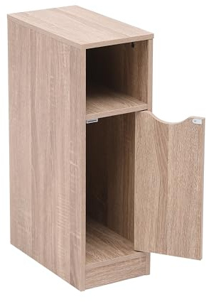 PCGAGA Schmaler Nachttisch mit Türaufbewahrung, kleiner Schlafzimmeraufbewahrungsschrank, Nachttischlampe, schmaler Nachttisch für Schlafzimmer (einfarbig, Ahorn, schlank)