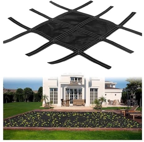 Copertura per piscina, Telo Termico per Piscina, For piscine interrate, PreventLeaves(32'10 x 16'5 (Square))