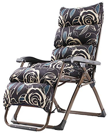 Verstellbare Sonnenliege, Terrasse, Liegestuhl mit Kissen für drinnen und draußen, unterstützt 150 kg, faltbares Design (Farbe: 1006)