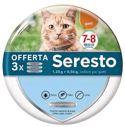 Pack 3 Collari per Gatti - Contro Zecche, Pulci e Larve