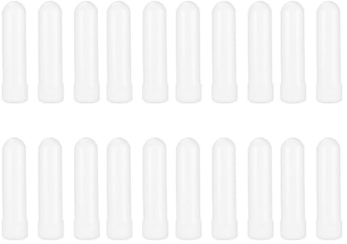 20 Stück Kunststoff Naseninhalator Tube für Ätherische Öle | Aromatherapie Röhrchen, Langsam Verdunstend und Sicher Verschlossen, Leichtes