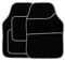 Streetwize SWBCMS Velour Car Floor Mat Set of 4, Anti-Slip Car Mats - Car Interior Accessory (Black/Silver)