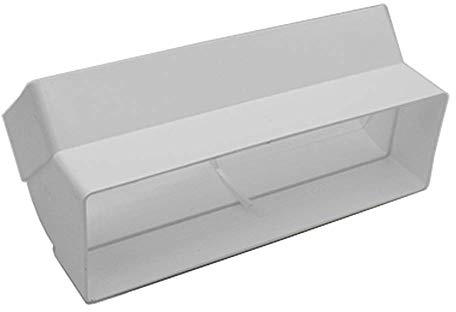 Kair 204 x 60mm 45 Degree Vertical Rectangular Plastic Duct Elbow | Fits over 204 x 60mm rectangular flat channel pipe, Suitable for concealed installation, Both ends are female spigots