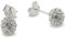 Vinani Boucles d'Oreilles Clous - Boule petit - Cristal de Swarovski - blanc - Argent 925 - OKE