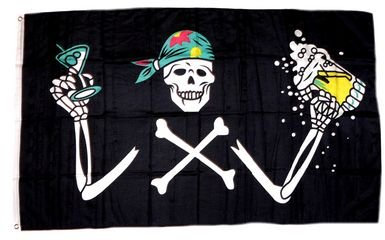 Flagge Fahne Pirat Bier Party 90 x 150 cm FLAGGENMAE®