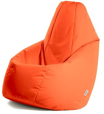 Avalon - Sitzsack Erwachsene L Jive, Bean Bag aus Reißfestem Technischem Gewebe, Ergonomischer Gaming Sitzsack mit Füllung, Komfortable Moderne Sitzsäcke, Made in Italy (80x80x125cm, Orange)